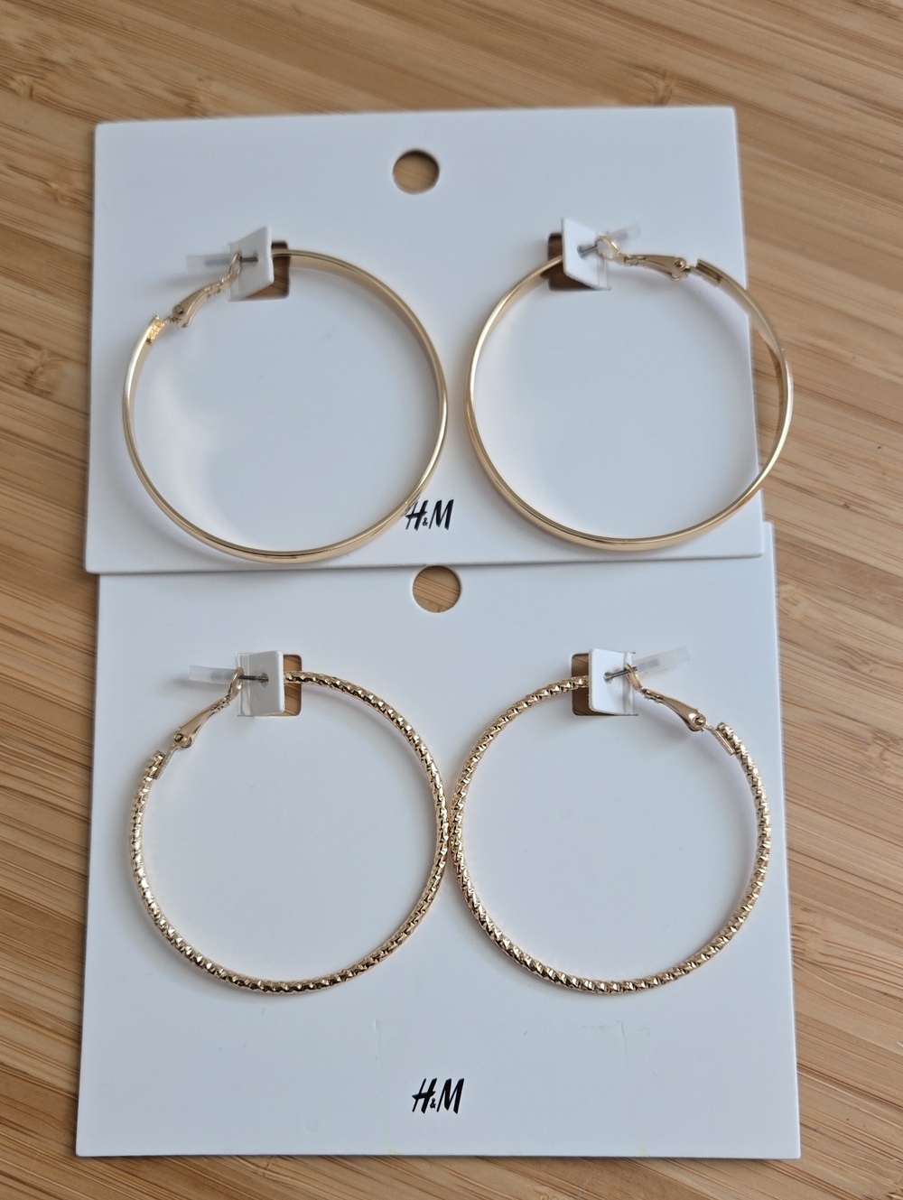 H&M Gold Hoop Earrings - 2 Pairs